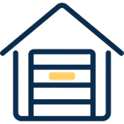 Garage door icon: sectional garage door